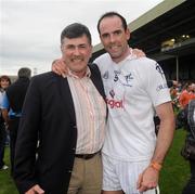 26 July 2008; Kildare's Dermot Earley celebrates with his dad Lt. General Chief of Staff Dermot Earley. GAA Football All-Ireland Senior Championship Qualifier, Round 2, Limerick v Kildare, Gaelic Grounds, Limerick. Picture credit: Ray McManus / SPORTSFILE