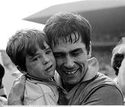 August 1980; Roscommon's Dermot Earley celebrates with his son David after victory over Armagh. All-Ireland Football Semi-Final, Roscommon v Armagh, Croke Park, Dublin. Picture credit; Ray McManus / SPORTSFILE