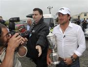 23 June 2010; Golfer Graeme McDowell is photographed with the US Open Championship trophy on his return home following his victory in Pebble Beach, California, last weekend. Rathmore Golf Club, Portrush, Co. Antrim. Picture credit: Oliver McVeigh / SPORTSFILE