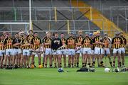 23 June 2010; The Kilkenny squad stand for a minutes silence in memory of the former Chief of Staff of the Defence Forces Lieutenant General Dermot Earley who passed away today. Bord Gais Energy Leinster GAA Hurling Under 21 Championship Semi-Final, Kilkenny v Dublin, Nowlan Park, Kilkenny. Picture credit: Brian Lawless / SPORTSFILE