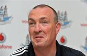 25 June 2010; Dublin manager Pat Gilroy during a press conference ahead of their Leinster GAA Football Senior Championship Semi-Final game against Meath on Sunday. Dublin Senior Football Press Conference, DCU, St Clare's, Ballymun, Dublin. Picture credit: Brian Lawless / SPORTSFILE