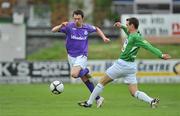 25 June 2010; Paddy Kavanagh, Shamrock Rovers, in action against Daire Doyle, Bray Wanderers. Airtricity League Premier Division, Bray Wanderers v Shamrock Rovers, Carlisle Grounds, Bray, Co. Wicklow. Picture credit: Barry Cregg / SPORTSFILE