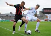 25 June 2010; Paddy Madden, Bohemians, in action against Garry Breen, Dundalk. Airtricity League Premier Division, Bohemians v Dundalk, Dalymount Park, Dublin. Photo by Sportsfile