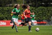 26 June 2010; Iraia Perez de Heredia, Spain, in action against Siobhan Killeen, Republic of Ireland. UEFA Women's Under 17 Championship Final, Spain v Republic of Ireland, Colovray Sports Centre, Nyon, Switzerland. Picture credit: Stephen McCarthy / SPORTSFILE