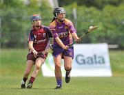 26 June 2010; Una Leacy, Wexford, in action against Sandra Tannian, Galway. Gala All-Ireland Senior Camogie Championship, Galway v Wexford. Kenny Park, Athenry, Co Galway. Picture credit: Diarmuid Greene / SPORTSFILE