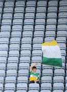 26 June 2010; An Offaly supporter waves his flag during the game. Leinster GAA Hurling Senior Championship Semi-Final Replay, Galway v Offaly, O'Moore Park, Portlaoise, Co. Laois. Picture credit: Brendan Moran / SPORTSFILE