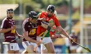 22 May 2016; Aaron Craig of Westmeath in action against Sean Murphy of Carlow during the Leinster GAA Hurling Championship Qualifier, Round 3, at Netwatch Cullen Park, Carlow.  Photo by Sam Barnes/Sportsfile