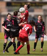 22 May 2016; Rebecca Creagh and Leanne Kiernan, 24, of Shelbourne Ladies in action against Orlaigh Conlon of Wexford Youth WFC during the Continental Tyres Women's National League Replay at Tallaght Stadium, Tallaght, Co. Dublin. Photo by David Maher/Sportsfile