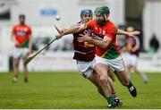 22 May 2016; Michael Ryan of Carlow in action against Killian Doyle of Westmeath during the Leinster GAA Hurling Championship Qualifier, Round 3, at Netwatch Cullen Park, Carlow.  Photo by Sam Barnes/Sportsfile