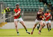 22 May 2016; Richard Kelly of Carlow in action against Niall O’Brien of Westmeath during the Leinster GAA Hurling Championship Qualifier, Round 3, at Netwatch Cullen Park, Carlow.  Photo by Sam Barnes/Sportsfile