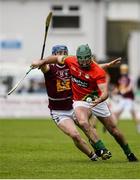 22 May 2016; Michael Ryan of Carlow in action against Killian Doyle of Westmeath during the Leinster GAA Hurling Championship Qualifier, Round 3, at Netwatch Cullen Park, Carlow.  Photo by Sam Barnes/Sportsfile