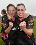 22 May 2016; Wexford Youth WFC players Orlaith Conlon and Rachel Hutchinson celebrate at the end of the game at the Continental Tyres Women's National League Replay at Tallaght Stadium, Tallaght, Co. Dublin. Photo by David Maher/Sportsfile
