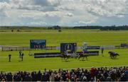 22 May 2016; A general view of the Curragh as Creggs Pipes, with Pat Smullen up, crosses the line win the Irish Stallion Farms E.B.F. 'Habitat' Handicap at the Curragh Racecourse, Curragh, Co. Kildare. Photo by Brendan Moran/Sportsfile