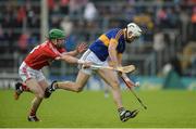 22 May 2016; Brendan Maher of Tipperary in action against Daniel Kearney of Cork during the Munster GAA Hurling Senior Championship Quarter-Final match between Tipperary and Cork at Semple Stadium in Thurles, Co. Tipperary. Photo by Dáire Brennan/SPORTSFILE