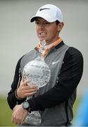 22 May 2016; Rory McIlroy of Northern Ireland with his trophy after winning the Dubai Duty Free Irish Open Golf Championship at The K Club in Straffan, Co. Kildare. Photo by Diarmuid Greene/Sportsfile