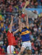 22 May 2016; Sean Curran of Tipperary in action against Cormac Murphy of Cork during the Munster GAA Hurling Senior Championship Quarter-Final match between Tipperary and Cork at Semple Stadium in Thurles, Co. Tipperary. Photo by Dáire Brennan/SPORTSFILE
