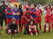 22 May 2016; Disappointed Shelbourne Ladies players at the end of the game at the Continental Tyres Women's National League Replay at Tallaght Stadium, Tallaght, Co. Dublin. Photo by David Maher/Sportsfile
