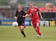 22 May 2016; Siobhan Kileen of Shelbourne Ladies in action against Linda Doughlas of Wexford Youth WFC during the Continental Tyres Women's National League Replay at Tallaght Stadium, Tallaght, Co. Dublin. Photo by David Maher/Sportsfile