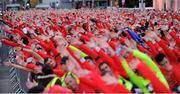 22 May 2016; Runners stretch ahead of the 2016 Virgin Media Night Run in Dublin City Centre, Dublin.  Photo by Seb Daly/Sportsfile