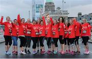 22 May 2016; Members from MoJo Fitness in Donabate, Co.Dublin, before the start of the 2016 Virgin Media Night Run  in Dublin City Centre, Dublin. Photo by Tomás Greally/Sportsfile