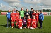 23 May 2016; The Dromtrasna NS, Abbeyfeale, Limerick, team pictured with Republic of Ireland players Jeff Hendrick, Stephen Quinn and Callum O'Dowda and Colin Donnelly, SPAR Sales Director. SPAR treated this year’s SPAR FAI Primary School 5’s winners to a training session with Republic of Ireland players Jeff Hendrick, Stephen Quinn and Callum O'Dowda at the team training camp in the National Sports Campus in advance of the Republic of Ireland vs Netherlands game on Friday. SPAR is the Official Convenience Retail Partner of the FAI. National Sports Campus, Abbotstown, Dublin. Photo by Piaras Ó Mídheach/Sportsfile