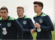 23 May 2016; Callum O'Dowda, right and Seamus Coleman of Republic of Ireland during squad training in the National Sports Campus, Abbotstown, Dublin. Photo by David Maher/Sportsfile