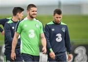 23 May 2016; Robbie Brady and Wesley Hoolahan of the Republic of Ireland during squad training in the National Sports Campus, Abbotstown, Dublin. Photo by David Maher/Sportsfile