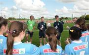 23 May 2016; SPAR treated this year’s SPAR FAI Primary School 5’s winners to a training session with Republic of Ireland players Jeff Hendrick, Stephen Quinn and Callum O'Dowda at the team training camp in the National Sports Campus in advance of the Republic of Ireland vs Netherlands game on Friday. SPAR is the Official Convenience Retail Partner of the FAI. Pictured are Republic of Ireland players, from left, Jeff Hendrick, Stephen Quinn and Callum O'Dowda with school children during the training session. National Sports Campus, Abbotstown, Dublin. Photo by Piaras Ó Mídheach/Sportsfile
