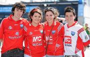 27 June 2010; Thomas, Roseanne, Julie and John Campbell, from Stabannan, Co. Louth, at the Leinster GAA Football Senior Championship Semi-Finals, Croke Park, Dublin. Picture credit: Brendan Moran / SPORTSFILE