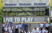 27 June 2010; A general view of the scoreboard at the end of the game. Ulster GAA Football Senior Championship Semi-Final, Fermanagh v Monaghan, Kingspan Breffni Park, Cavan. Picture credit: Oliver McVeigh / SPORTSFILE