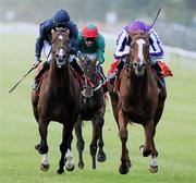 27 June 2010; Cape Blanco, right, with Johnny Murtagh up, on their way to winning the Dubai Duty Free Irish Derby from second place Midas Touch, with Colm O'Donoghue up. Irish Derby Festival, the Curragh Racecourse, Curragh, Co. Kildare. Picture credit: Matt Browne / SPORTSFILE