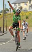 27 June 2010; Matt Brammeier, An Post Sean Kelly Team, outsprints Nicolas Roche, AG2R La Mondiale, to win the Senior Men's Road Race. Elite Men's Road Race National Championships, Sligo. Picture credit: Stephen McMahon / SPORTSFILE