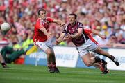 27 June 2010; Derek Heavin, Westmeath, in action against Mark Brennan, Louth. Leinster GAA Football Senior Championship Semi-Final, Westmeath v Louth, Croke Park, Dublin. Photo by Sportsfile