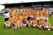 27 June 2010; Antrim players celebrate after defeating Armagh. ESB Ulster GAA Hurling Minor Championship Final, Antrim v Armagh, Casement Park, Belfast. Picture credit: Michael Cullen / SPORTSFILE