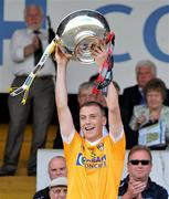 27 June 2010; Antrim captain Paul Shields lifts the cup. Ulster GAA Hurling Senior Championship Final, Antrim v Down, Casement Park, Belfast. Picture credit: Michael Cullen / SPORTSFILE