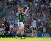 27 June 2010; Cian Ward faces Hill 16 to celebrate scoring the second Meath goal. Leinster GAA Football Senior Championship Semi-Final, Meath v Dublin, Croke Park, Dublin. Picture credit: Ray McManus / SPORTSFILE