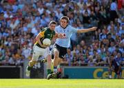 27 June 2010; Cian Ward races past Michael Fitzsimons, Dublin, on his way to score the second Meath goal. Leinster GAA Football Senior Championship Semi-Final, Meath v Dublin, Croke Park, Dublin. Picture credit: Ray McManus / SPORTSFILE