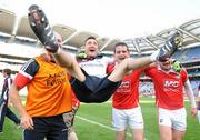 27 June 2010; Louth manager Peter Fitzpatrick celebrates at the end of the game. Leinster GAA Football Senior Championship Semi-Final, Westmeath v Louth, Croke Park, Dublin. Photo by Sportsfile