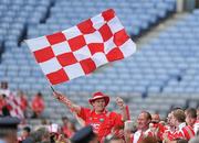 27 June 2010; A Louth supporter celebrates his side's victory over Westmeath at the Leinster GAA Football Senior Championship Semi-Finals, Croke Park, Dublin. Picture credit: Brendan Moran / SPORTSFILE