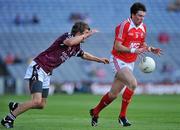 27 June 2010; Brian White, Louth, in action against Kevin Maguire, Westmeath. Leinster GAA Football Senior Championship Semi-Final, Westmeath v Louth, Croke Park, Dublin. Picture credit: Brendan Moran / SPORTSFILE