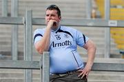 27 June 2010; A Dublin supporter watches the Westmeath v Louth gamey at the Leinster GAA Football Senior Championship Semi-Finals, Croke Park, Dublin. Picture credit: Ray McManus / SPORTSFILE