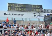 27 June 2010; A general view of the score board at half-time. Connacht GAA Football Senior Championship Semi-Final, Galway v Sligo, Pearse Stadium, Galway. Picture credit: Diarmuid Greene / SPORTSFILE