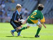 27 June 2010; Aaron Coffey, Dublin, in action against Jack Phelan, Meath, during the Half-time Go Games at the Leinster GAA Football Semi-Finals. Croke Park, Dublin. Picture credit: Brendan Moran / SPORTSFILE