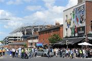 27 June 2010; A general view of Gill's Corner, on the corner of North Circular Road and Jones' Road, as supporters congregate ahead of the Leinster GAA Football Senior Championship Semi-Finals, Croke Park, Dublin. Picture credit: Brendan Moran / SPORTSFILE