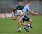 29 June 2010; Philip Cocoman, Kildare, in action against Adam Caffrey, Dublin. ESB Leinster GAA Football Minor Championship Quarter-Final Replay, Dublin v Kildare, Pairc Tailteann, Navan, Co. Meath. Picture credit: Brian Lawless / SPORTSFILE