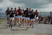 22 May 2016; Westmeath players return to the dressing room after their warm up ahead of the Leinster GAA Hurling Championship Qualifier, Round 3, at Netwatch Cullen Park, Carlow.  Photo by Sam Barnes/Sportsfile