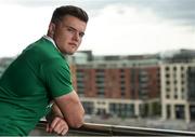 23 May 2016; Jacob Stockdale of Ireland U20 during a press conference in PWC Head Office, Spencer Dock, Dublin. Photo by Sam Barnes/Sportsfile