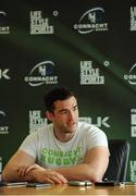 24 May 2016; Andrew Browne of Connacht speaking during a press conference at the Sportsground, Galway. Photo by Seb Daly/Sportsfile