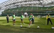 24 May 2016; Aiden McGeady of the Republic of Ireland kicks footballs into the crowd at the end of squad training in the Aviva Stadium, Lansdowne Road, Dublin. Photo by David Maher/Sportsfile