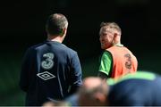 24 May 2016; Aiden McGeady, right, of the Republic of Ireland with assistant manager Roy Keane during squad training in the Aviva Stadium, Lansdowne Road, Dublin. Photo by David Maher/Sportsfile